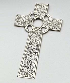 Celtic Knot Pewter Cross