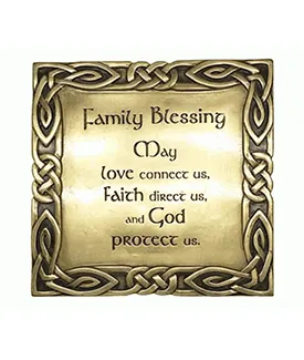 Bronze Family Blessing Irish Plaque