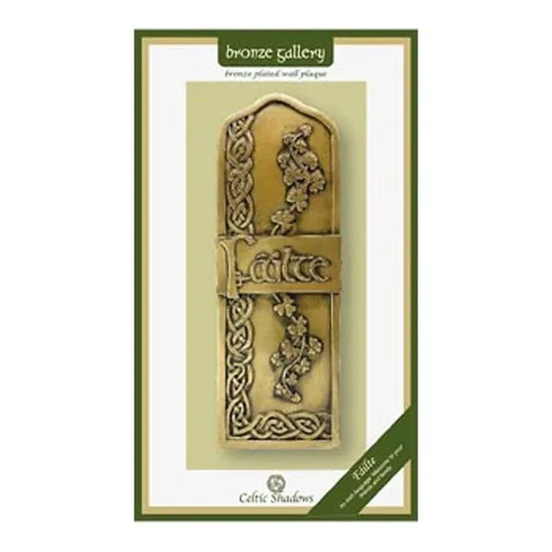 D22109 Embossed Irish Failte Wall Plaque in Bronze Gaelsong