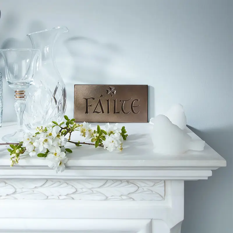 Irish Bronzed Failte Wall Plaque