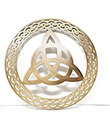 Trinity Knot Celtic Metal Wall Art - Antique Brass view 2