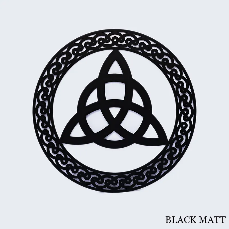 D22205 Color BLACK MATT Trinity Knot Celtic Metal Wall Art Gaelsong