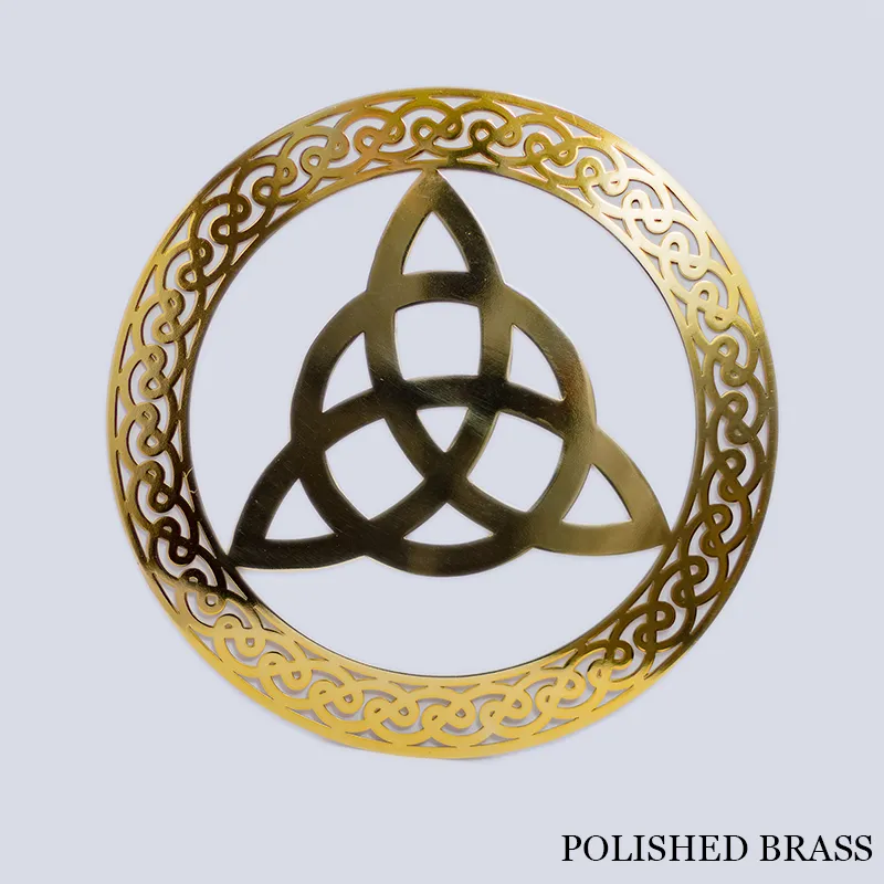D22205 Color POLISHED BRASS Trinity Knot Celtic Metal Wall Art Gaelsong