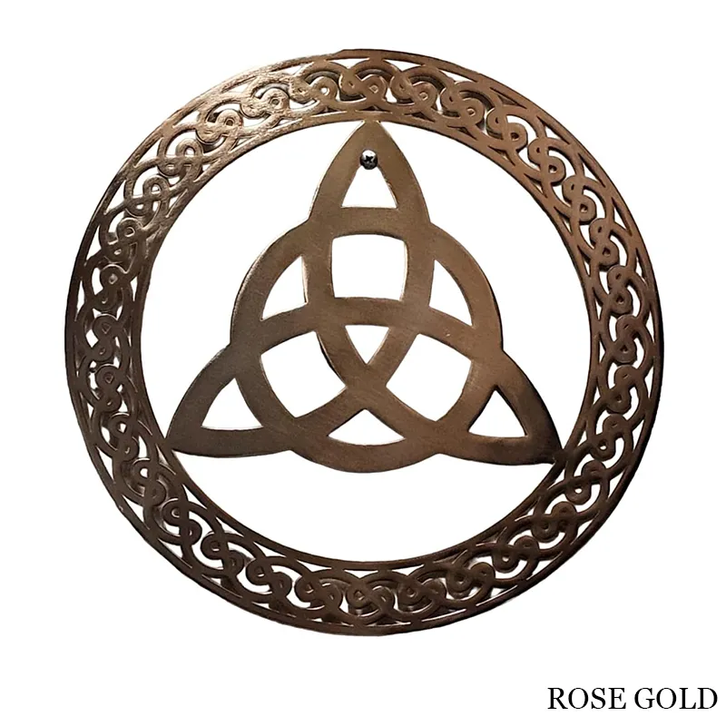D22205 Color ROSE GOLD Trinity Knot Celtic Metal Wall Art Gaelsong