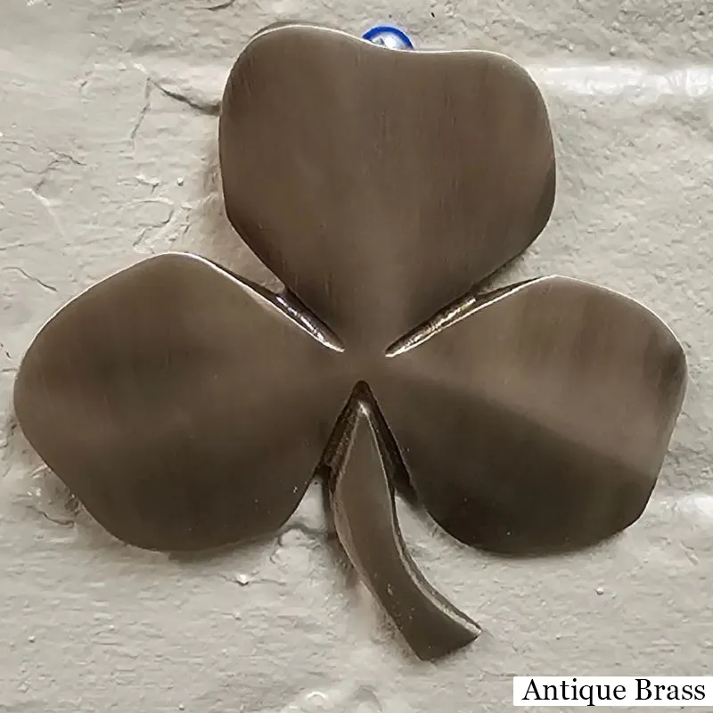 D22212 ANTIQUE BRASS Irish Three Leaf Shamrock Wall Decor with Wedding Blessing Gaelsong
