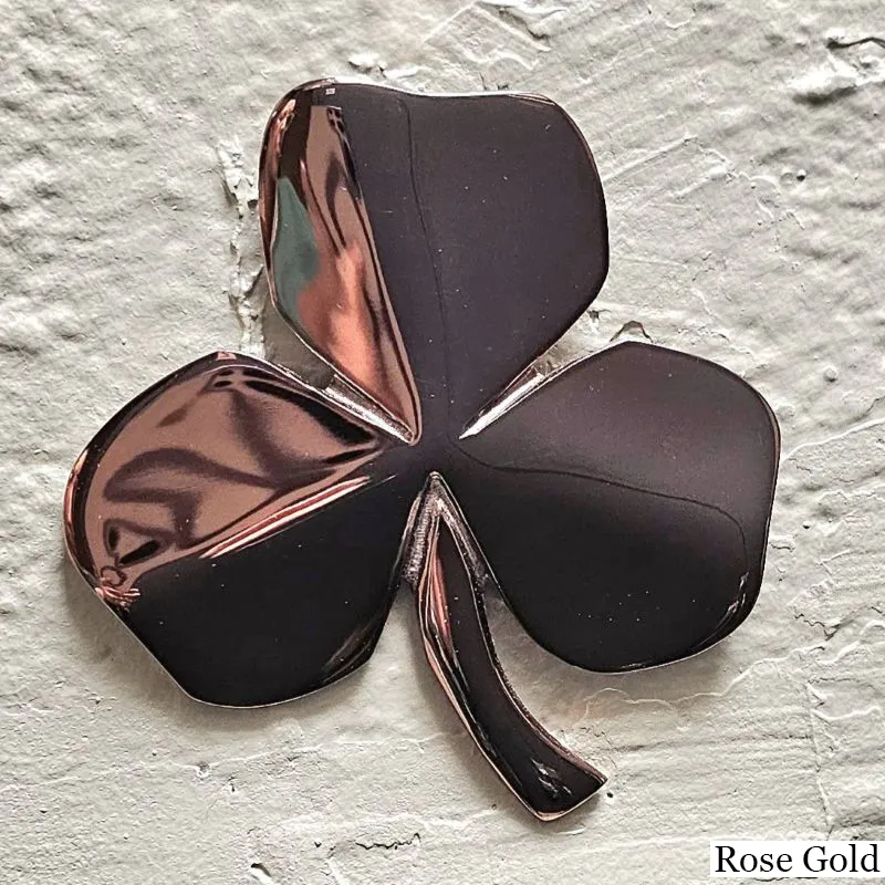 D22210 ROSE GOLD Irish Three Leaf Shamrock Wall Decor with Family Blessing Gaelsong