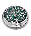 Enameled Pill Box Triskelion Gaelsong