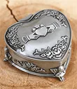 Celtic Love Heart Shaped Claddagh Jewelry Box view 1