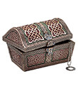 Treasure Chest  Decorated with Celtic Knotwork Gaelsong