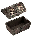 Treasure Chest  Decorated with Celtic Knotwork Opened Gaelsong