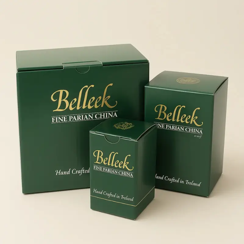 D24088 Hand Painted Irish Shamrock Trinket Box Packaging Gaelsong