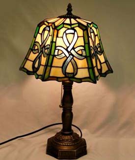 Tiffany Style Celtic Knot Pleated Lamp