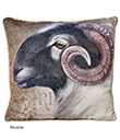 Ewe-Ram Pillow Showing Reverse Side Gaelsong