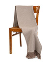 Oxford Brown Herringbone Throw of Merino Wool on Chair 1 Gaelsong