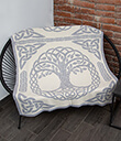 Tree of Life Trinity Knot Throw Grey Lifestyle Gaelsong
