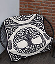 Tree of Life Trinity Knot Throw Navy Lifestyle Gaelsong