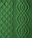 Honeycomb Merino Wool Aran Throw Green Close Up 2 Gaelsong