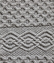 Honeycomb Merino Wool Aran Throw Grey Close Up Gaelsong