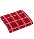 Plaid Merino Wool Check Blanket in Rose view 3