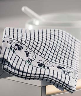Irish Sheep Designed Jacquard Tea Towel- Set of 3