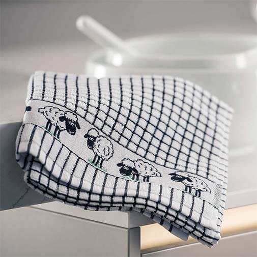 Irish Sheep Designed Jacquard Tea Towel- Set of 3