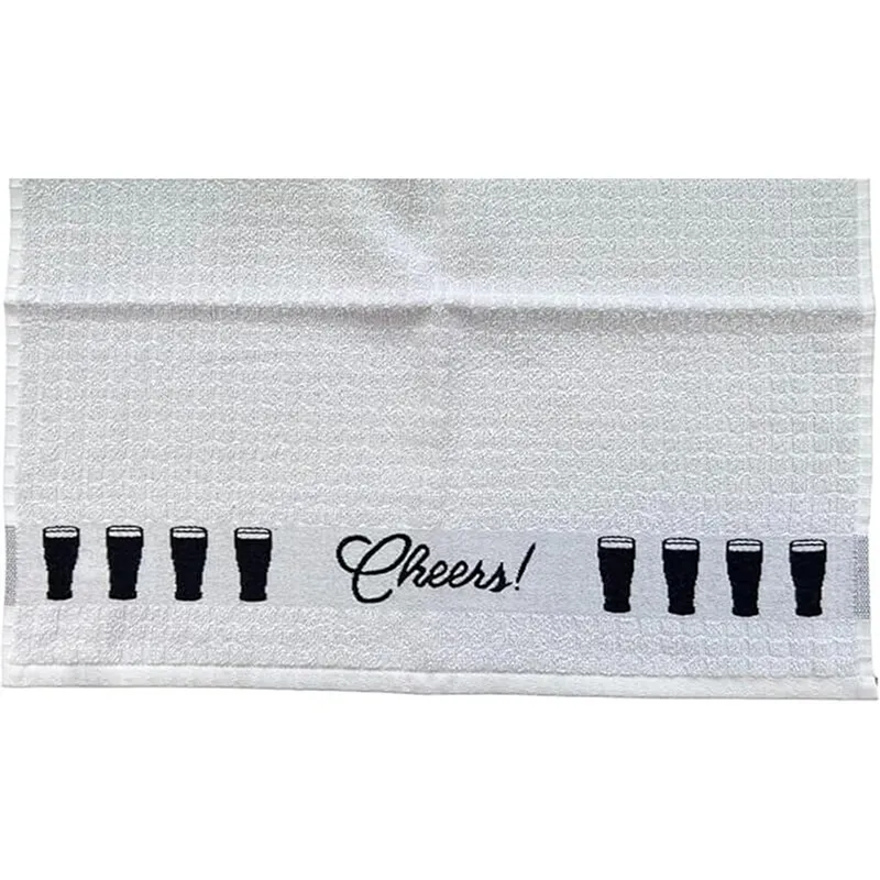 D50649 CHEERS Irish Designed Jacquard Tea Towel- Set of 3 Gaelsong