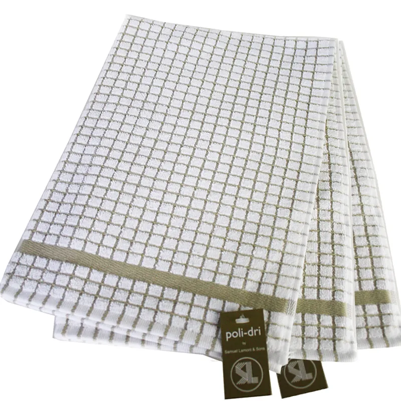 D50650 BEIGE Colour Irish Jacquard Woven Tea Towel Set of 3 Studio View Gaelsong