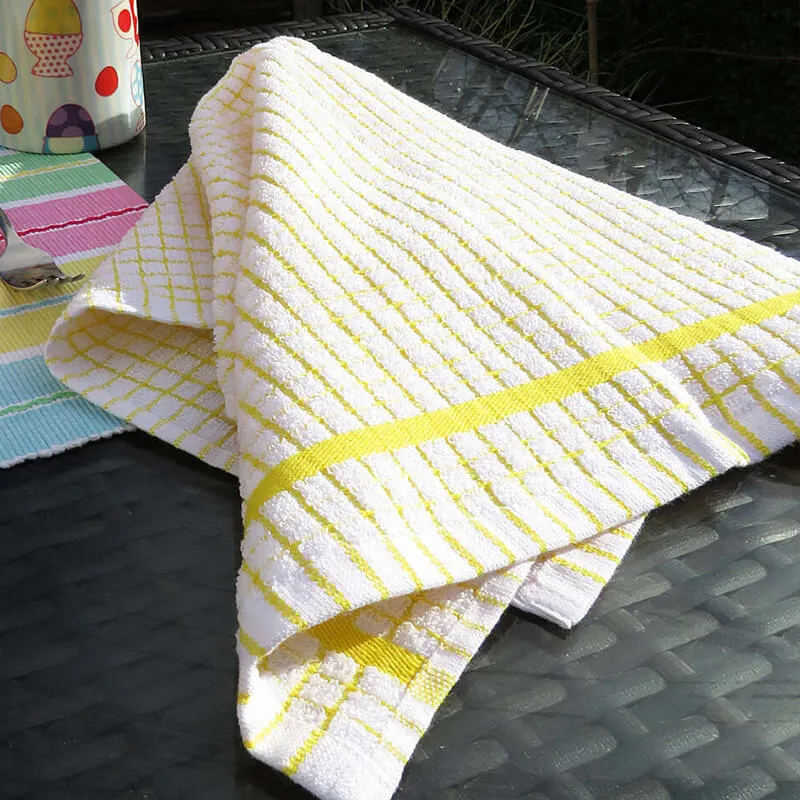 D50650 GOLD Colour Irish Jacquard Woven Tea Towel Set of 3 Lifestyle Gaelsong