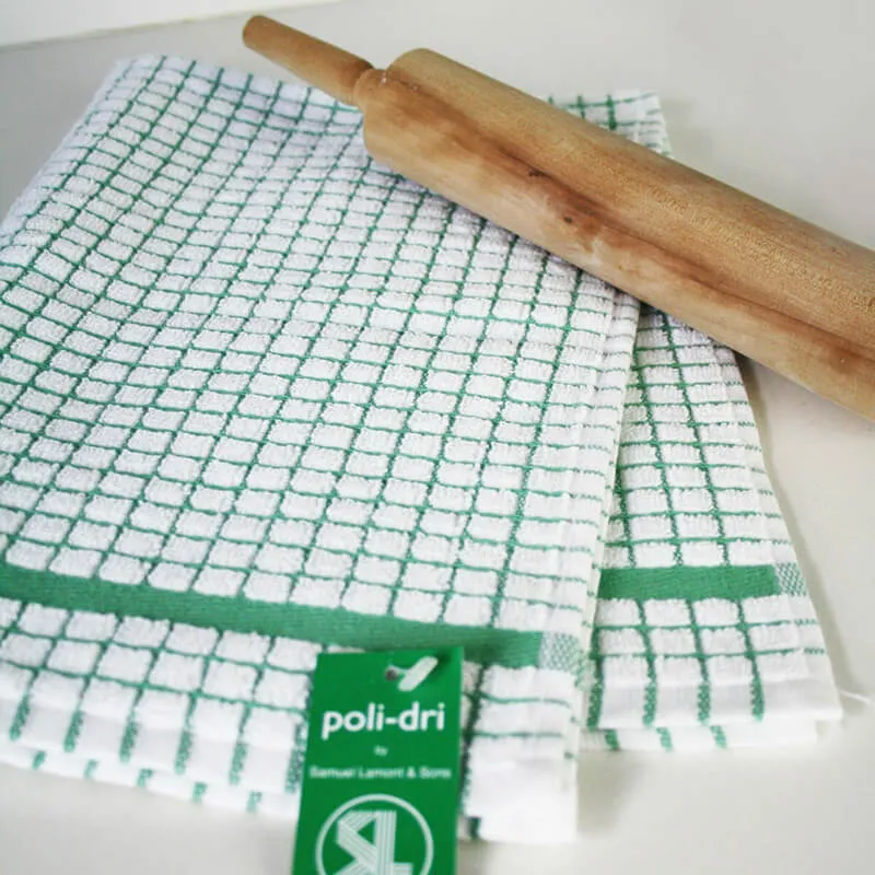 D50650 GREEN Colour Irish Jacquard Woven Tea Towel Set of 3 Lifestyle Gaelsong