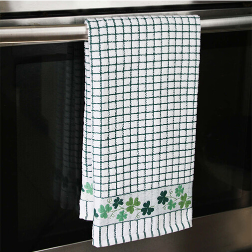 Irish Shamrock Jacquard Woven Tea Towel - Set of 3