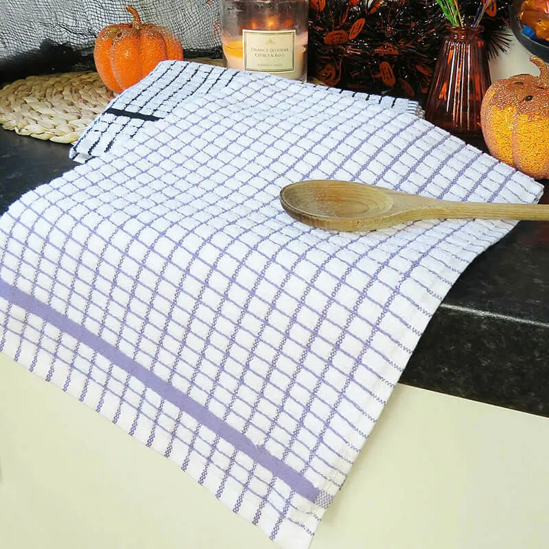 D50650 LAVENDER Colour Irish Jacquard Woven Tea Towel Set of 3 Gaelsong