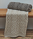 Plaited Merino Wool Irish Blanket view 4