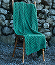 Plaited Merino Wool Irish Blanket
