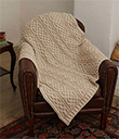 Plaited Merino Wool Irish Blanket view 2