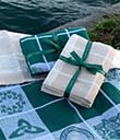 Green Irish Symbols Tea Towel view 2