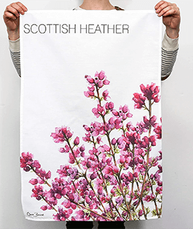 Scottish Heather 100% Cotton Tea Towel