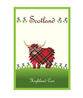 Highland Cow Scottish Tea Towel
