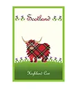 Highland Cow Scottish Tea Towel view 1