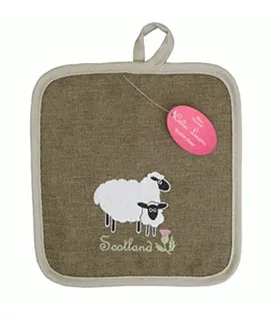Scottish Sheep Tea Towel & Pot Holder Set