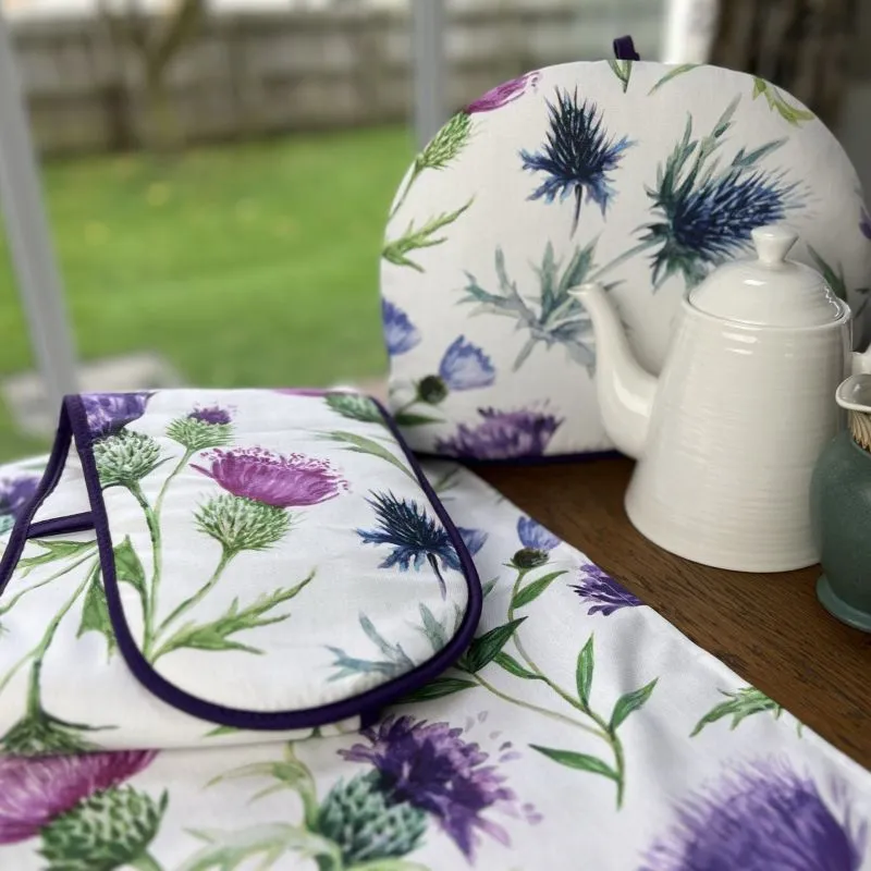 D50720 TEA COSY and DOUBLE GLOVEScottish Thistle Home Kitchen Textiles Gaelsong