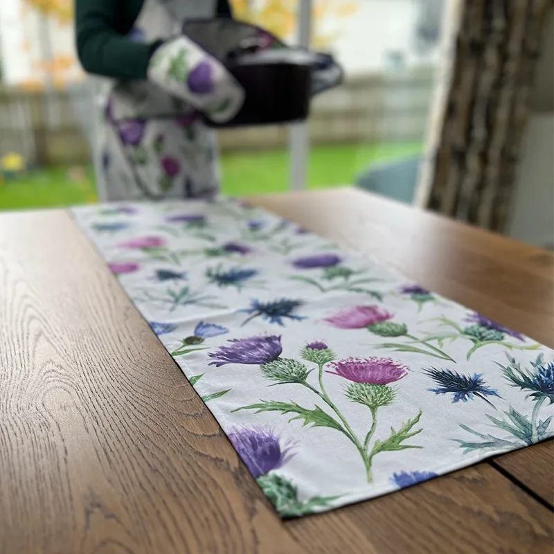 D50721 Flower of Scotland Thistle Table Runner On The Table Gaelsong