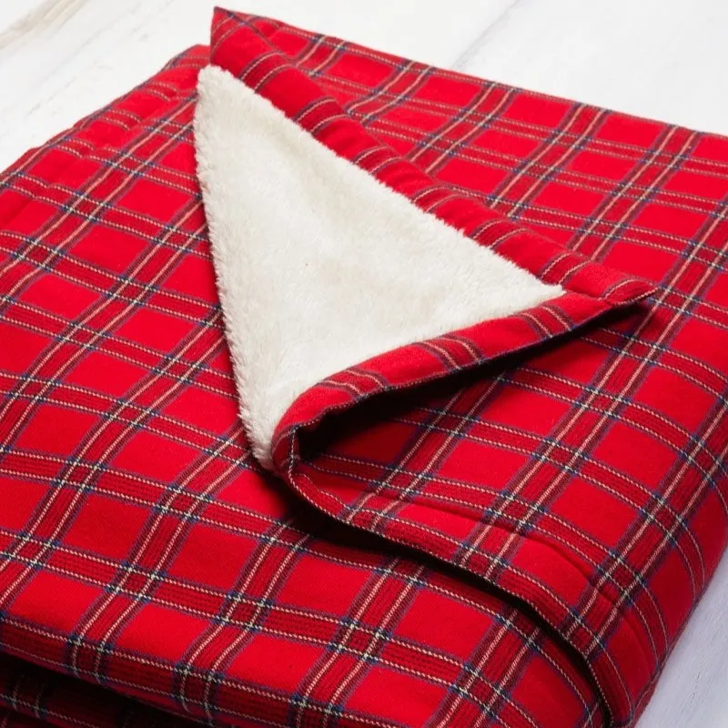 D50728 Flannel Red Royal Stewart Tartan Blanket Studio Gaelsong