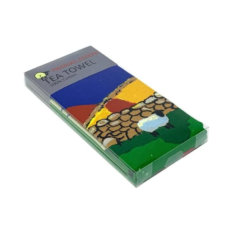 D50738 FEET UP Colorful Irish Sheep Tea Towels Box Gaelsong