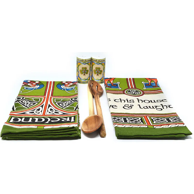 Celtic Peacock Tea Towels Set of 2