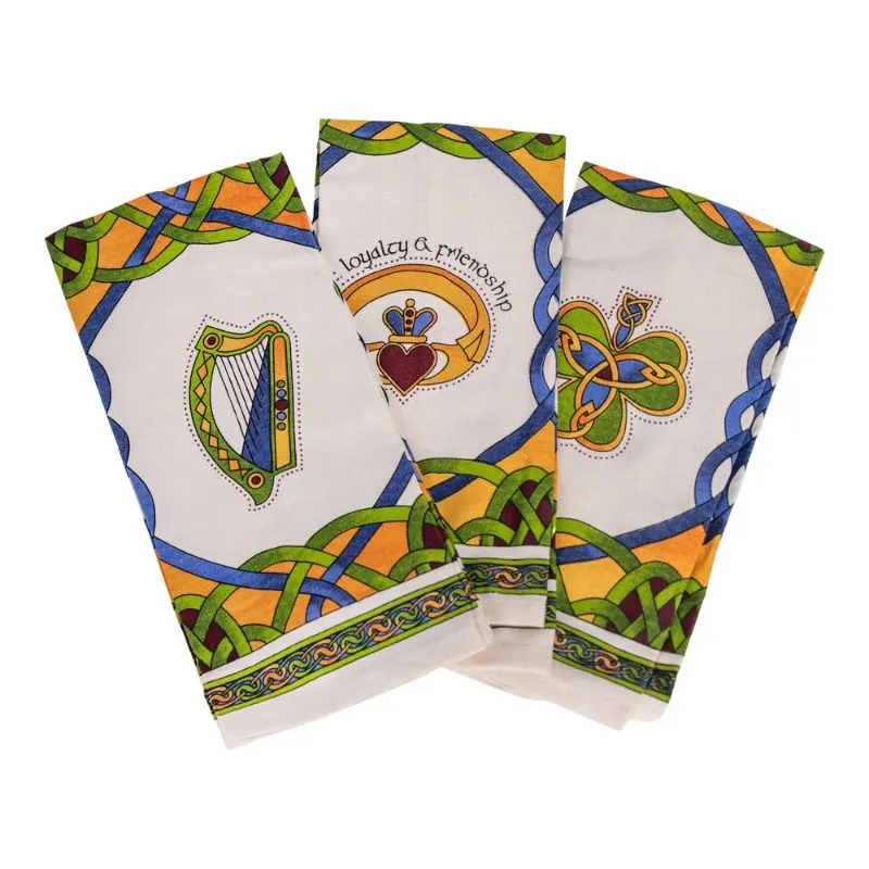 Irish Symbols Celtic Weave Cotton Tea Towels Irish Symbols Celtic Weave Cotton Tea Towels