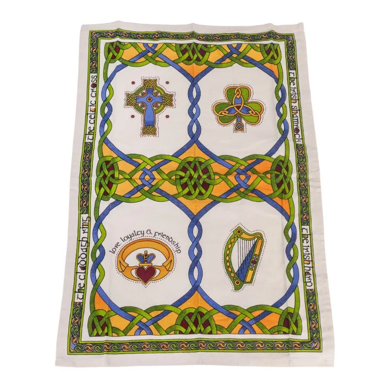 D50760  Irish Weave Cotton Kitchen Textiles Tea Towel Gaelsong