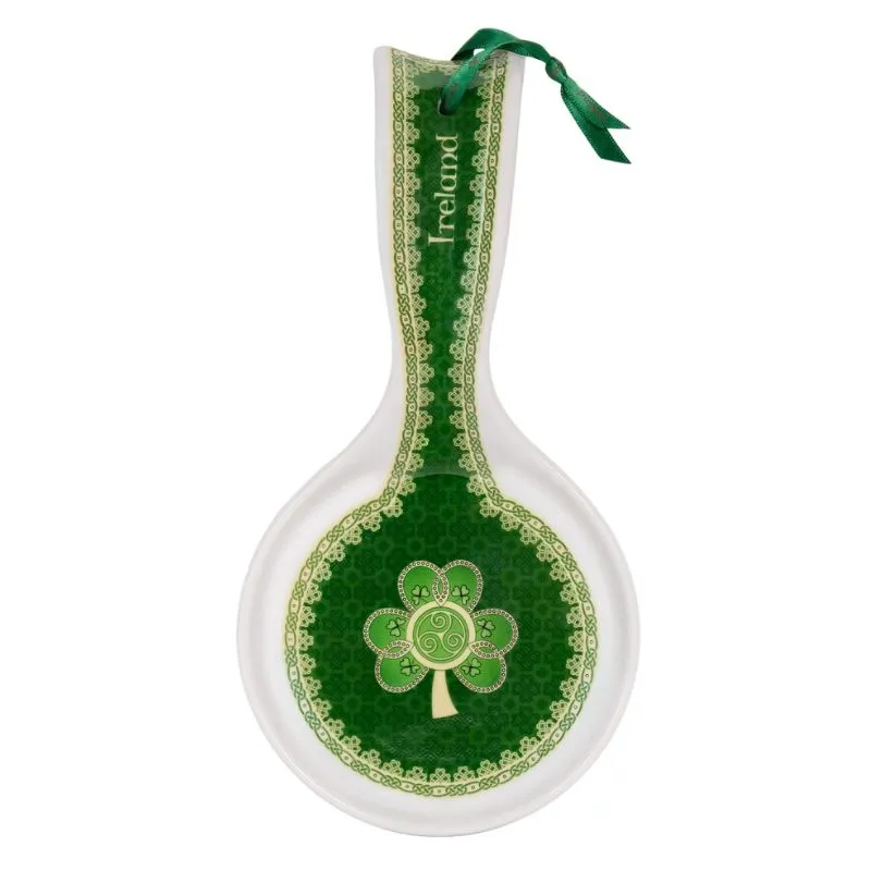 D50761 Irish Shamrock Kitchen Towel & Spoon Rest Gaelsong
