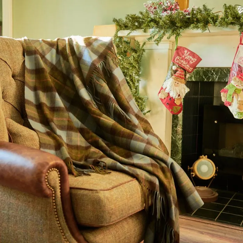 Scottish Tartan Lambswool Blanket 
