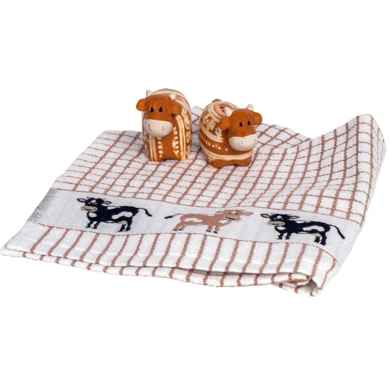 Highland Cow Kitchen Accessories: Towel and Salt & Pepper Shakers