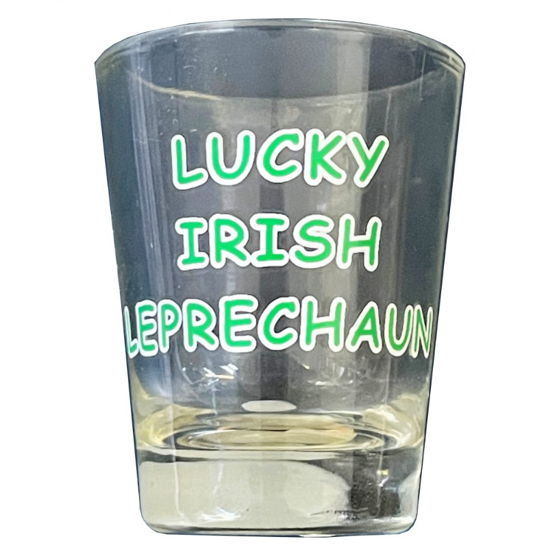 Irish Shot Glass with Funny Leprechaun Figurine view 4